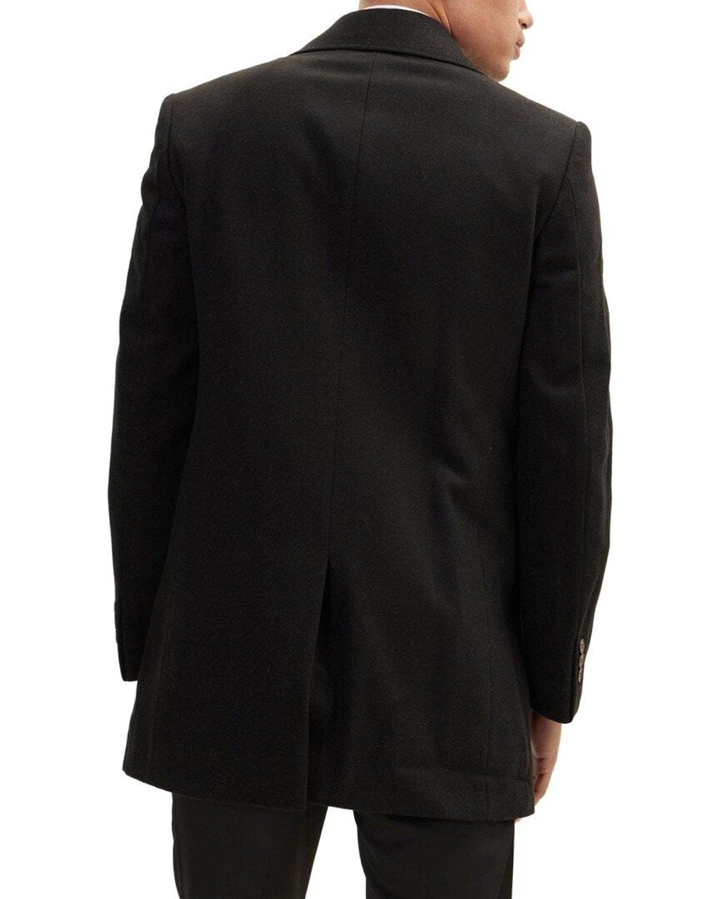Ron Tomson Black Overcoat for men