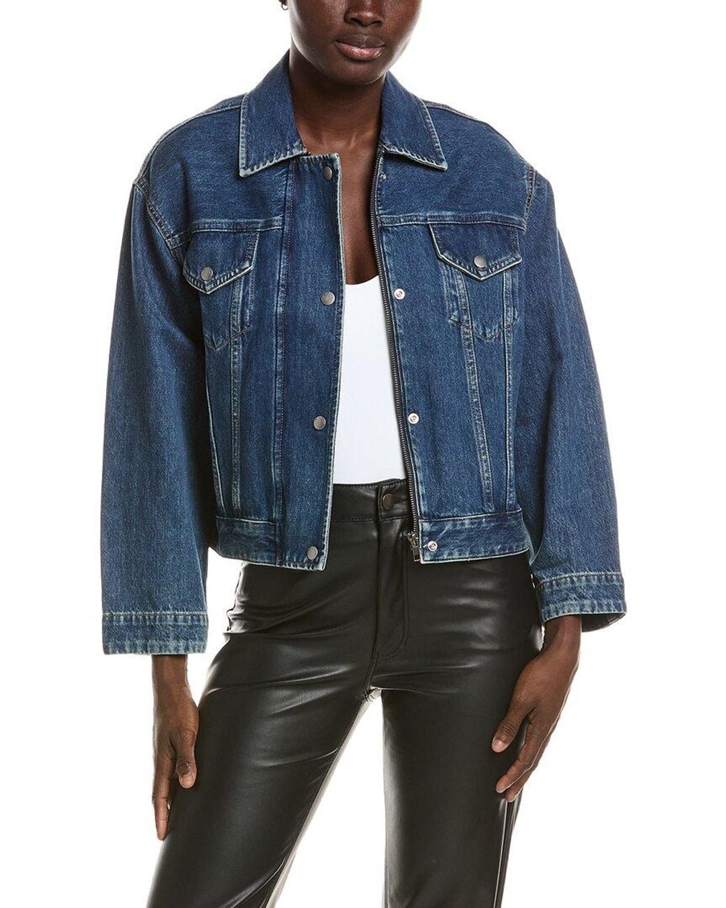 Rag & Bone Blue Nessa Trucker Jacket
