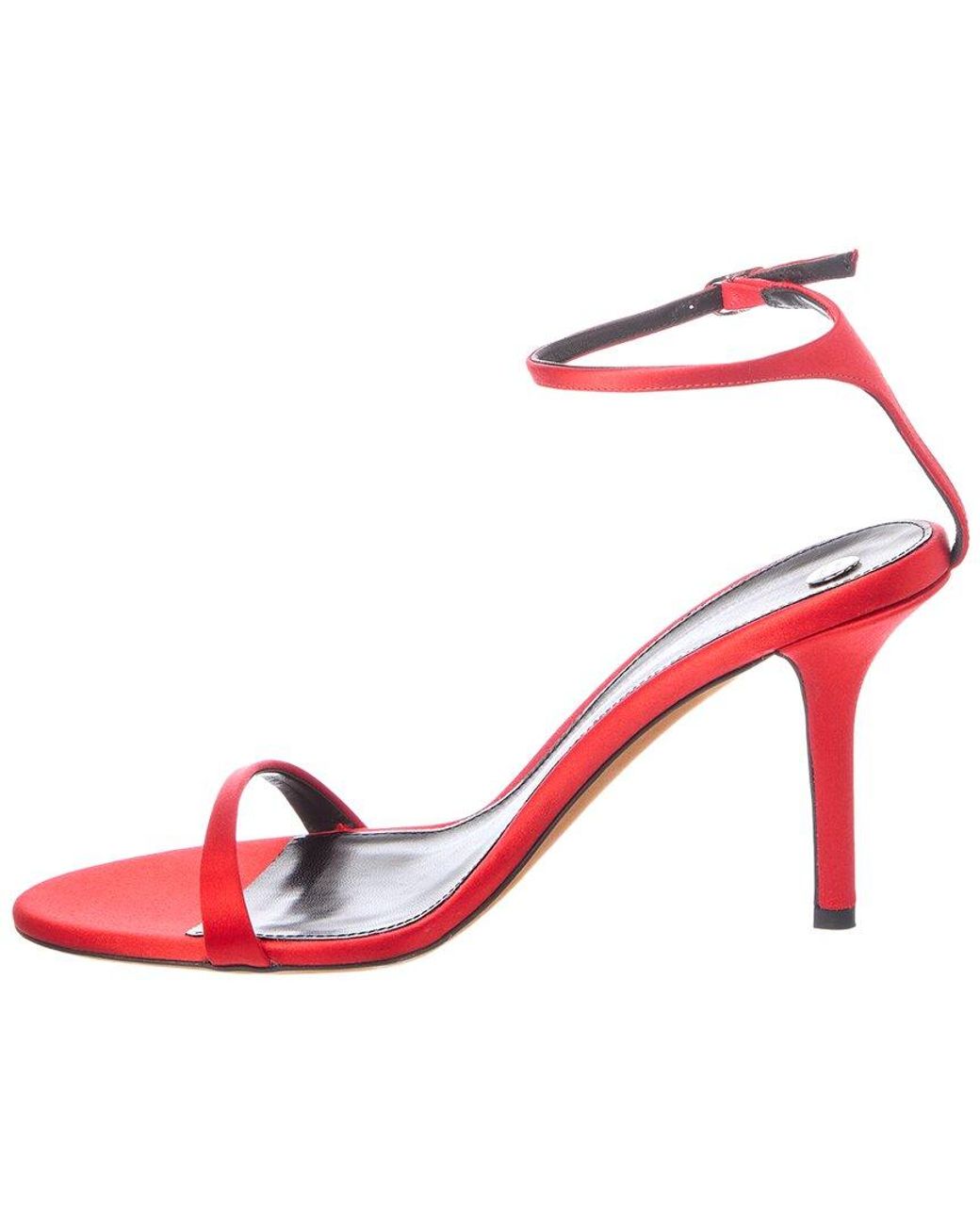 Proenza Schouler Pink Slash Ankle Strap Satin Sandal