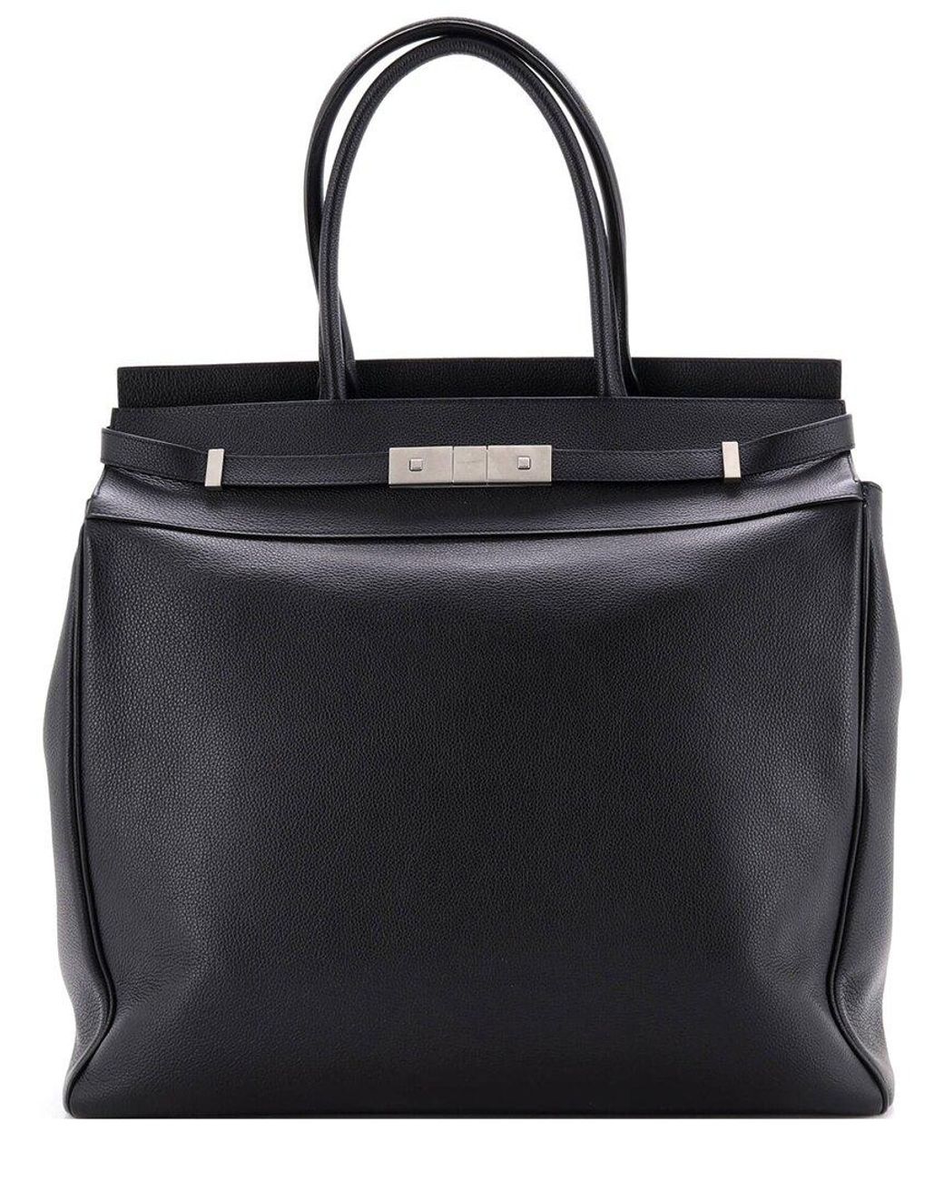 Saint Laurent Black Leather Manhattan Tote North South (Authentic Pre-Loved)