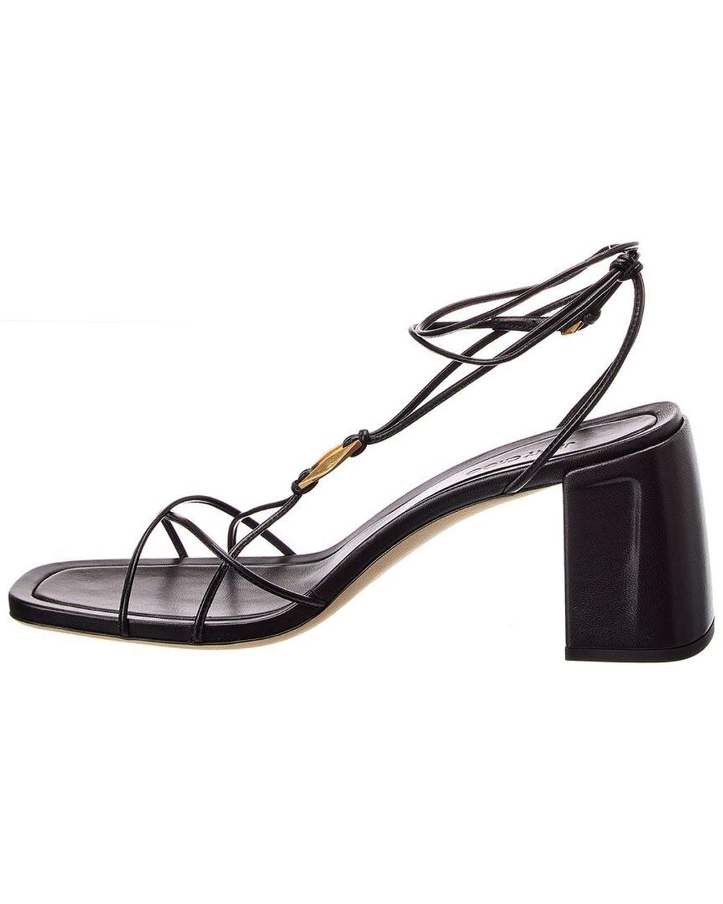 Jimmy Choo Metallic Onyxia 70 Leather Sandal
