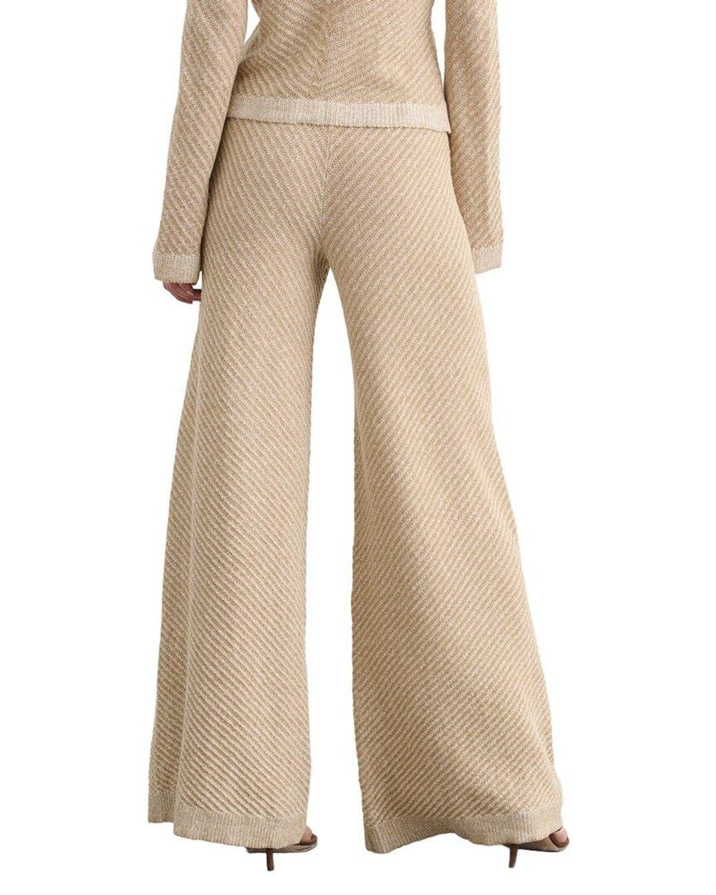 Toccin Natural Lilibet Flared Pull- On Linen-Blend Pant