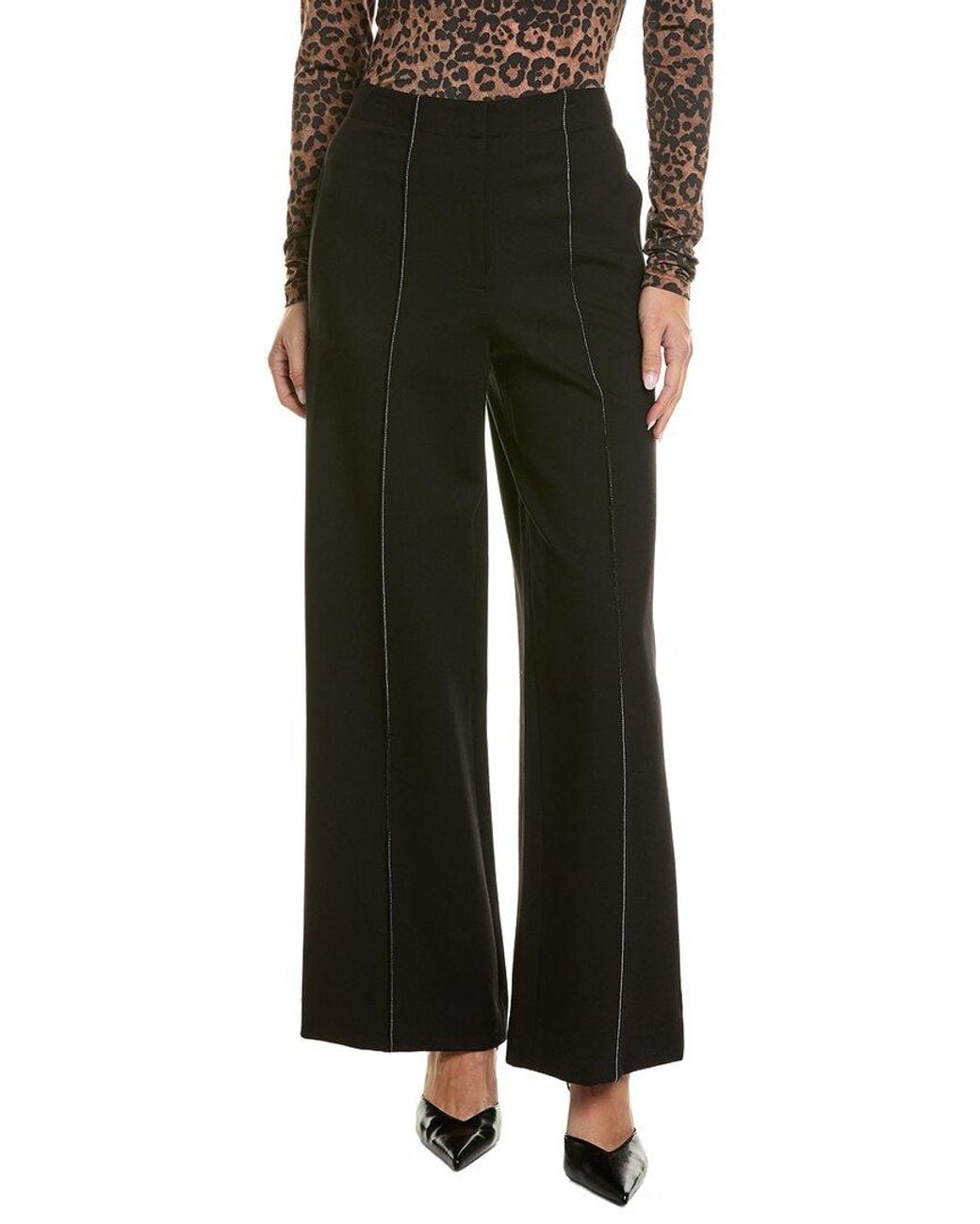 Rag & Bone Black Irina Highrise Contrast Stitch Pant