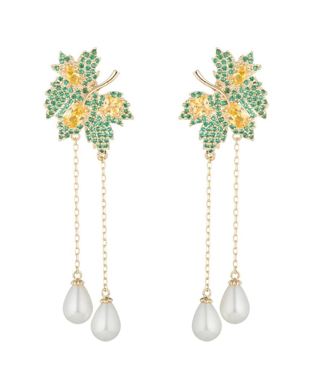 Eye Candy LA White The Luxe Collection Cz Drop Earrings