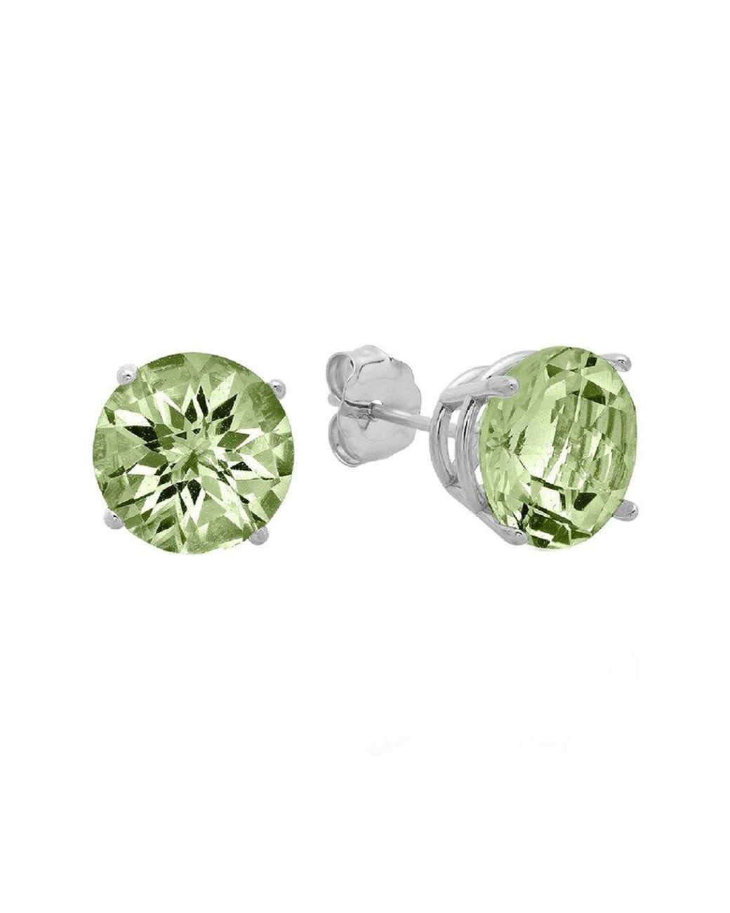 MaxColor 10k 3.40 Ct. Tw. Green Amethyst Studs