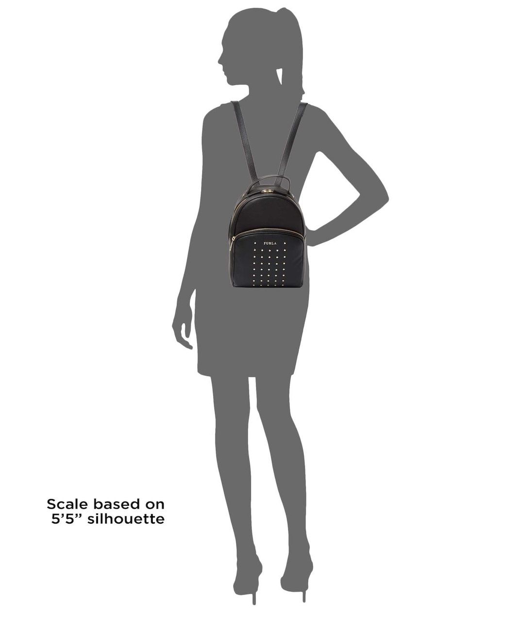 Furla Leather Studded Frida M Backpack 