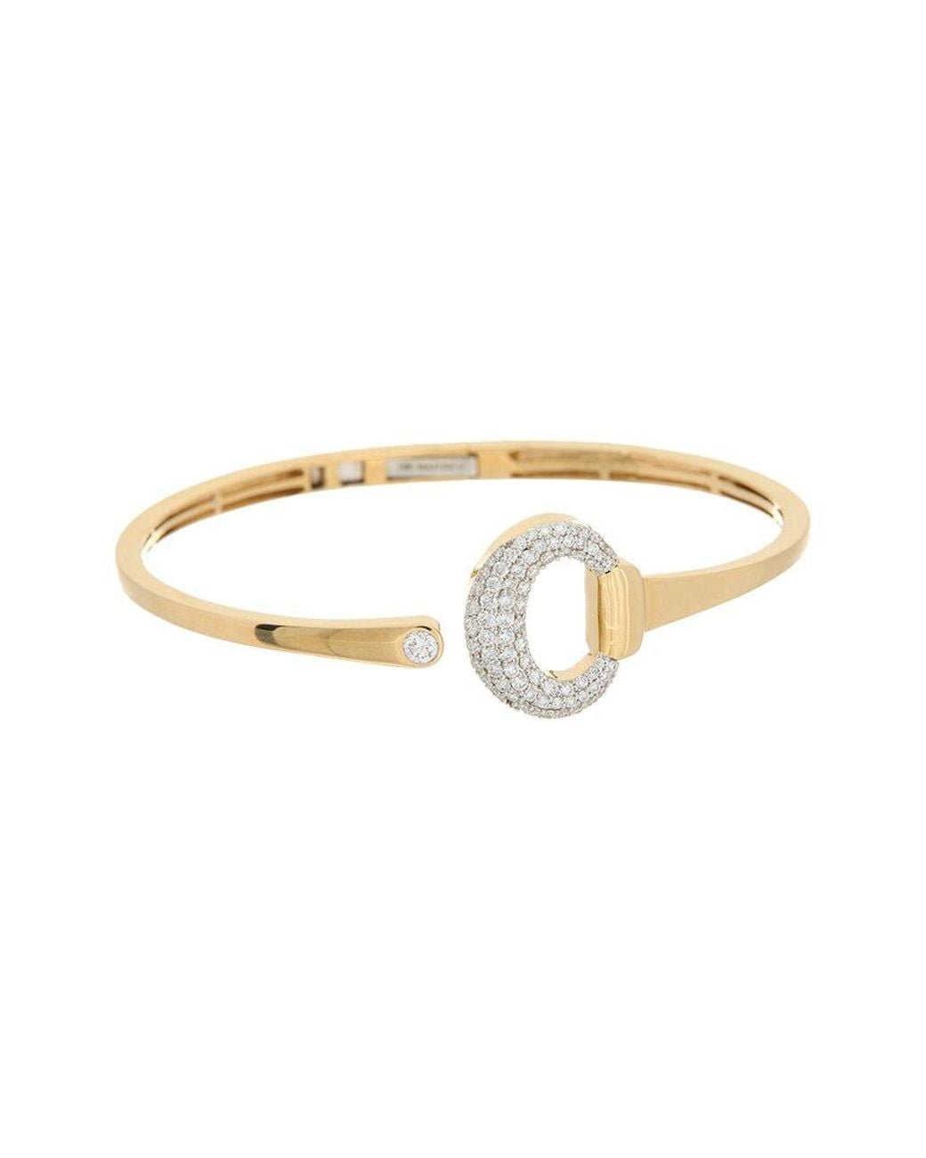 Maitre De Diamant White 14K 0.77 Ct. Tw. Lab-Grown Diamond Buckle Bangle Bracelet