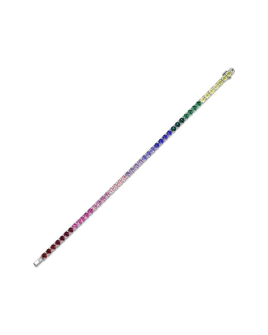 Lab Grown Diamonds White 11.00 Ct. Tw. Lab-Grown Diamond & Lab-Grown Sapphire Tennis Bracelet