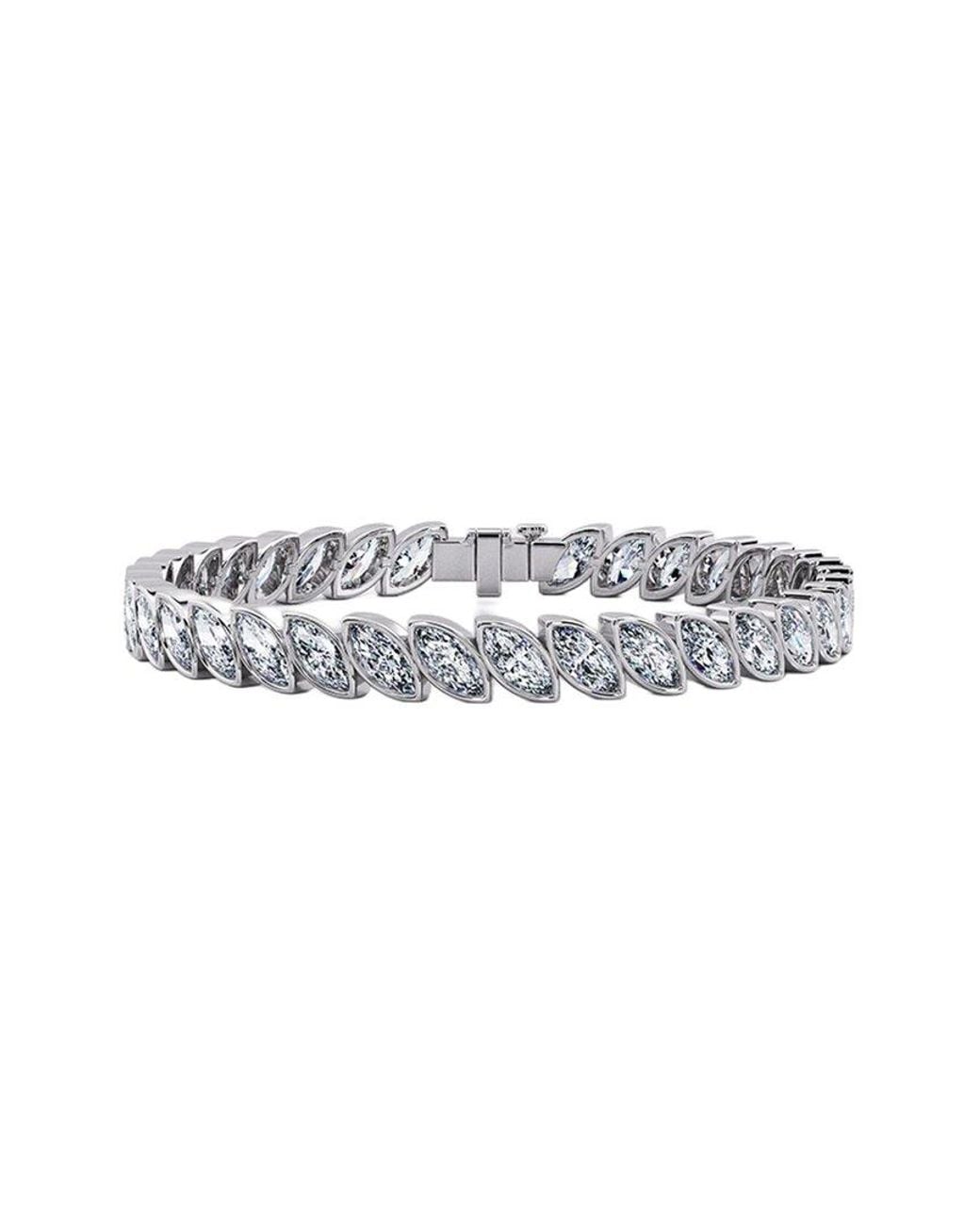 Lab Grown Diamonds White 14K 8.50 Ct. Tw. Lab-Grown Diamond Tennis Bracelet