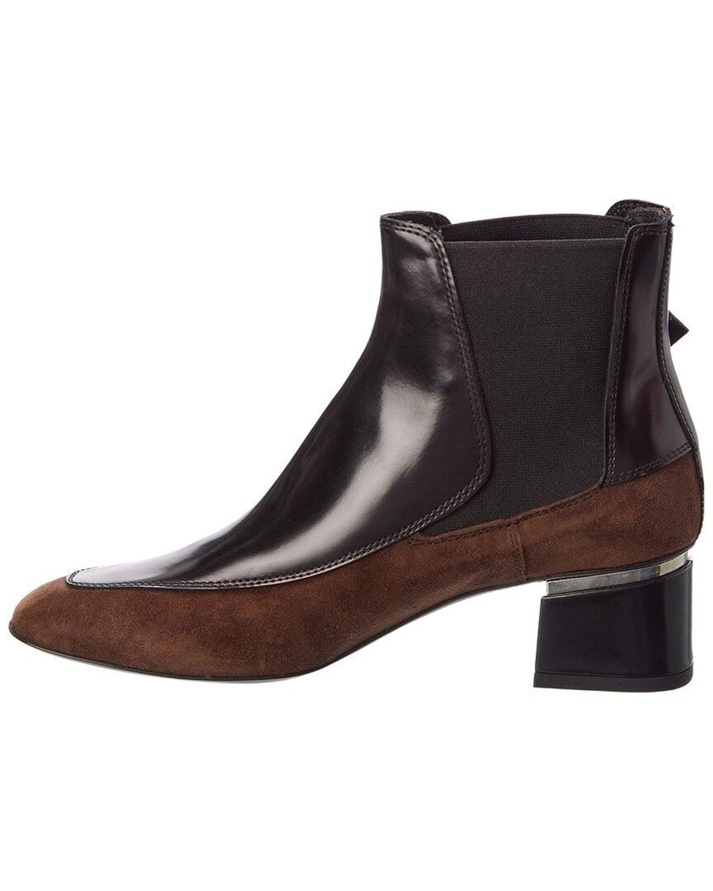 Tod's Brown Leather & Suede Boot