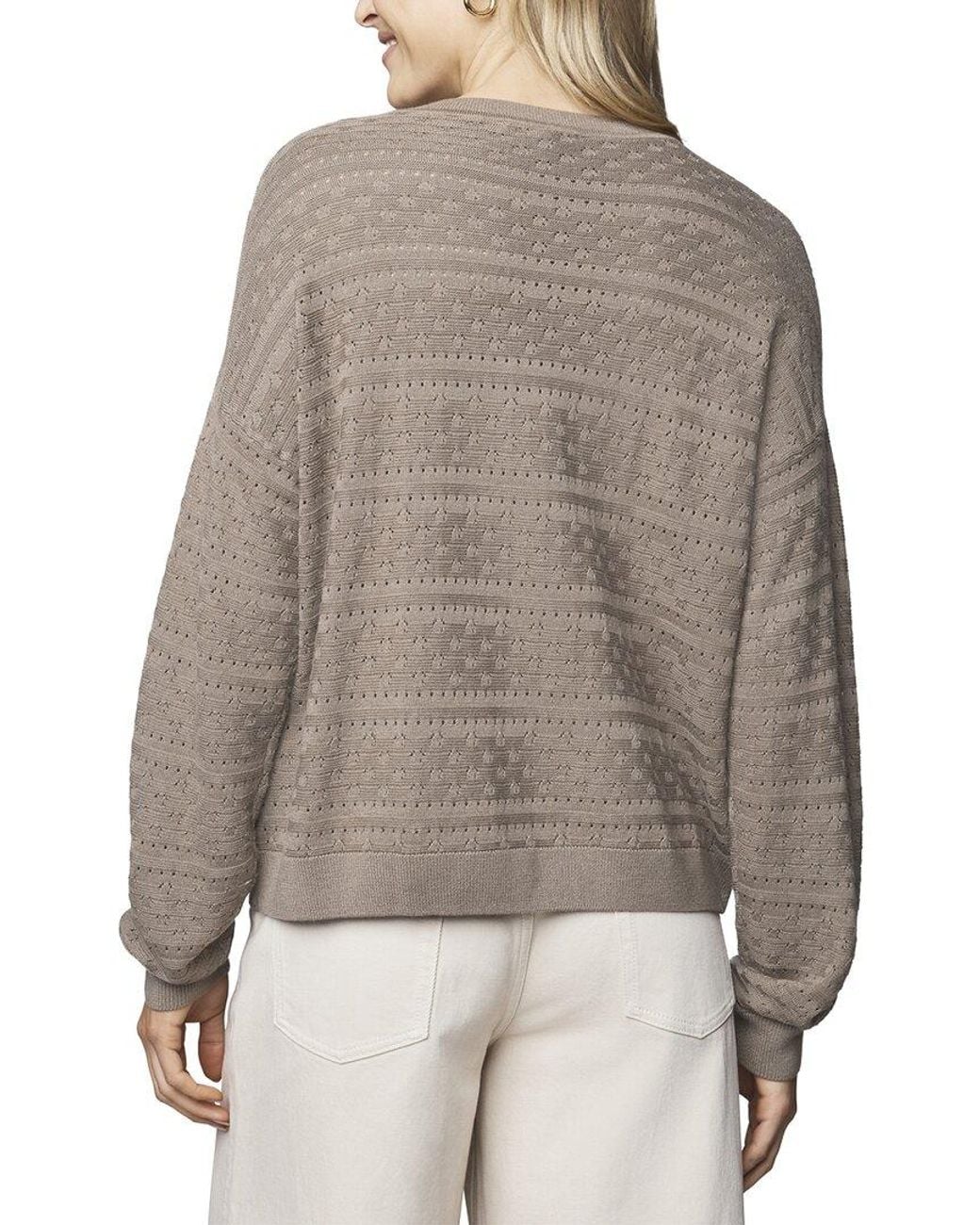 Splendid Brown Georgie Pointelle Cashmere-Blend Sweater