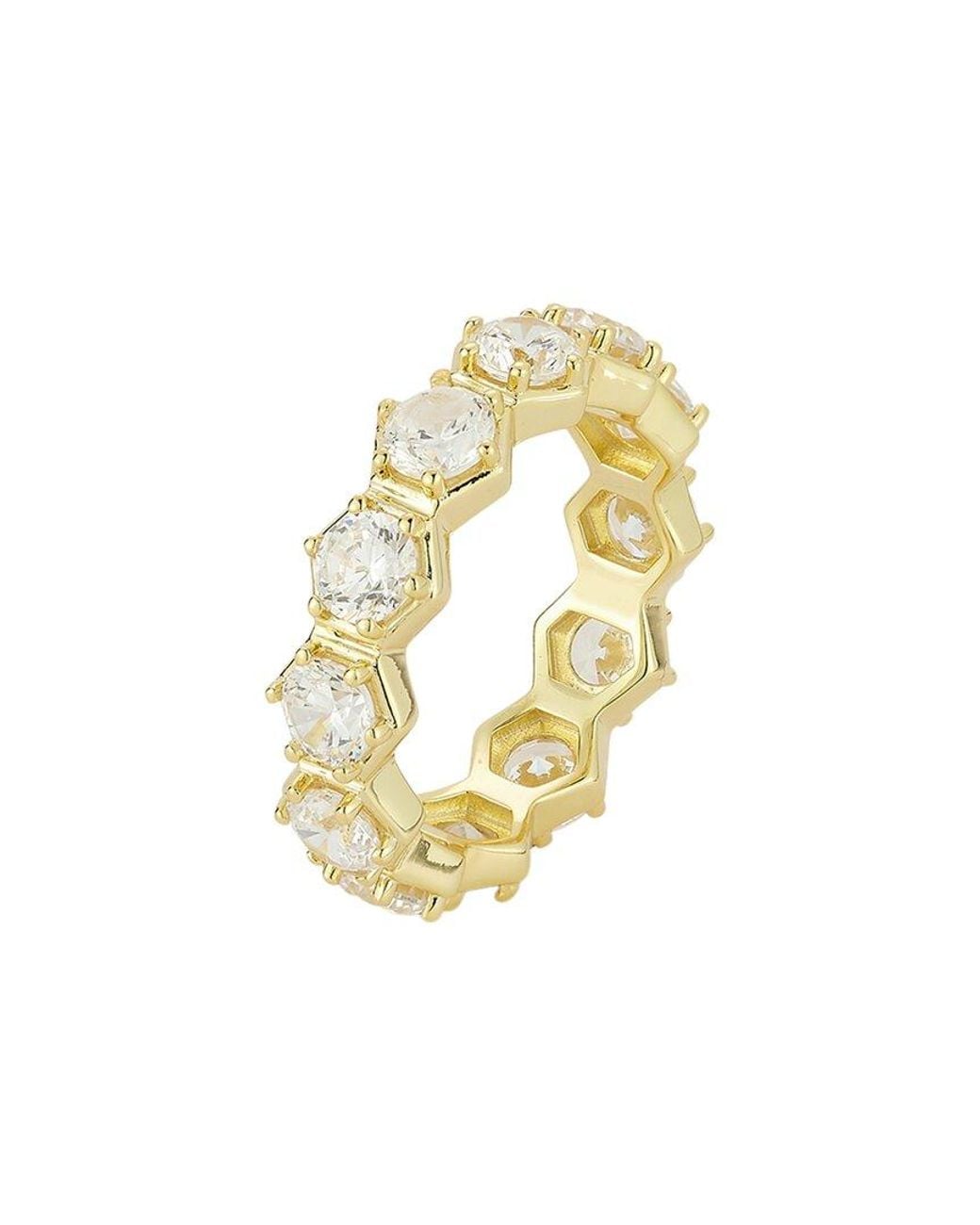 Glaze Jewelry White 14K Plated Cz Ring