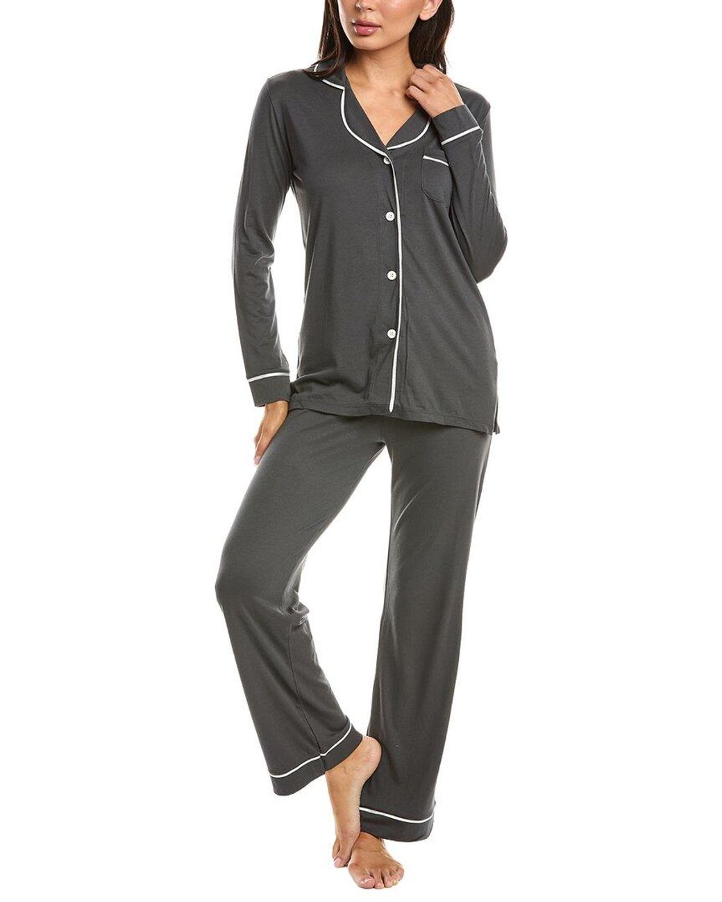 Cosabella Gray 2Pc Bella Top Pant Pajama Set