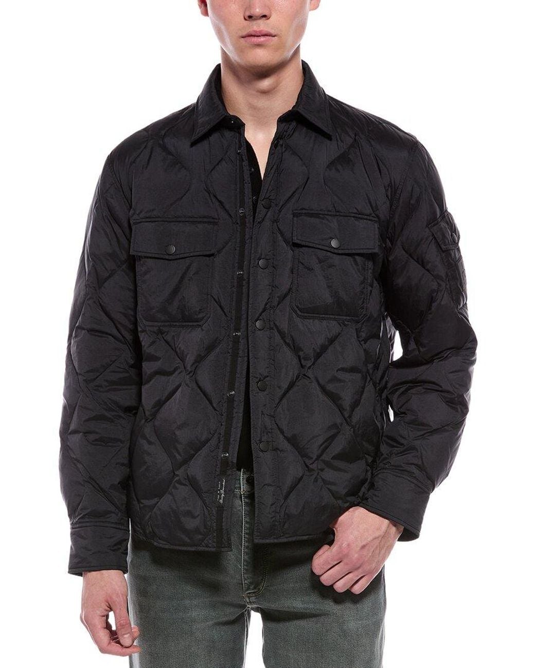 Rag & Bone Black Padded Dane Jacket for men