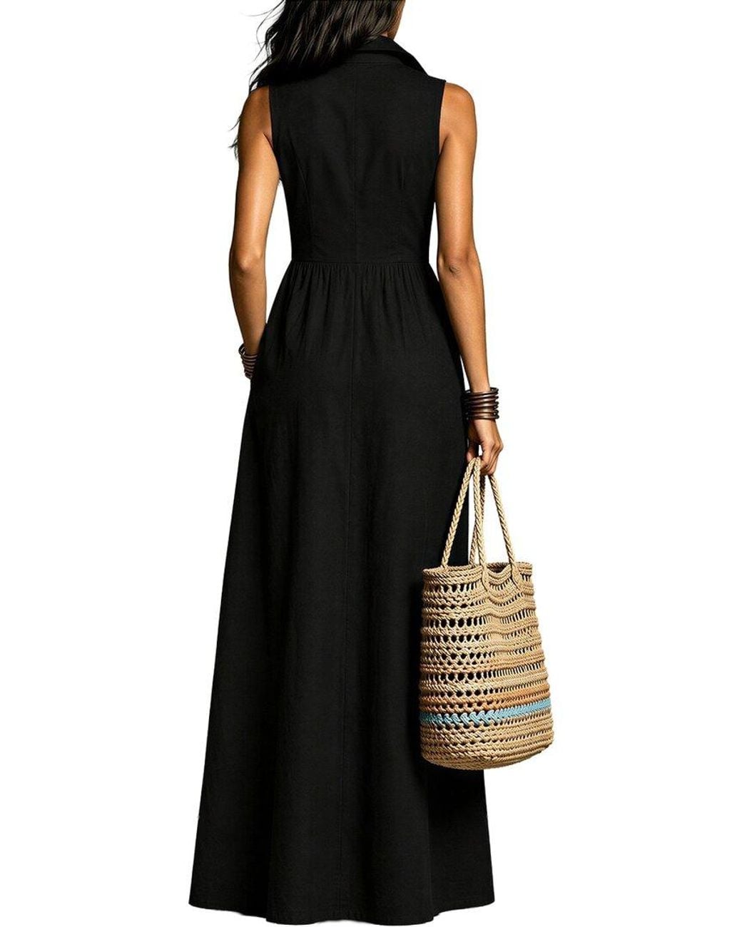 Vincent Black Maxi Dress