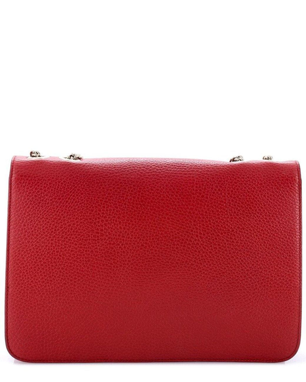 Gucci Red Sheep Leather Interlocking Shoulder Bag Medium (Authentic Pre-Loved)
