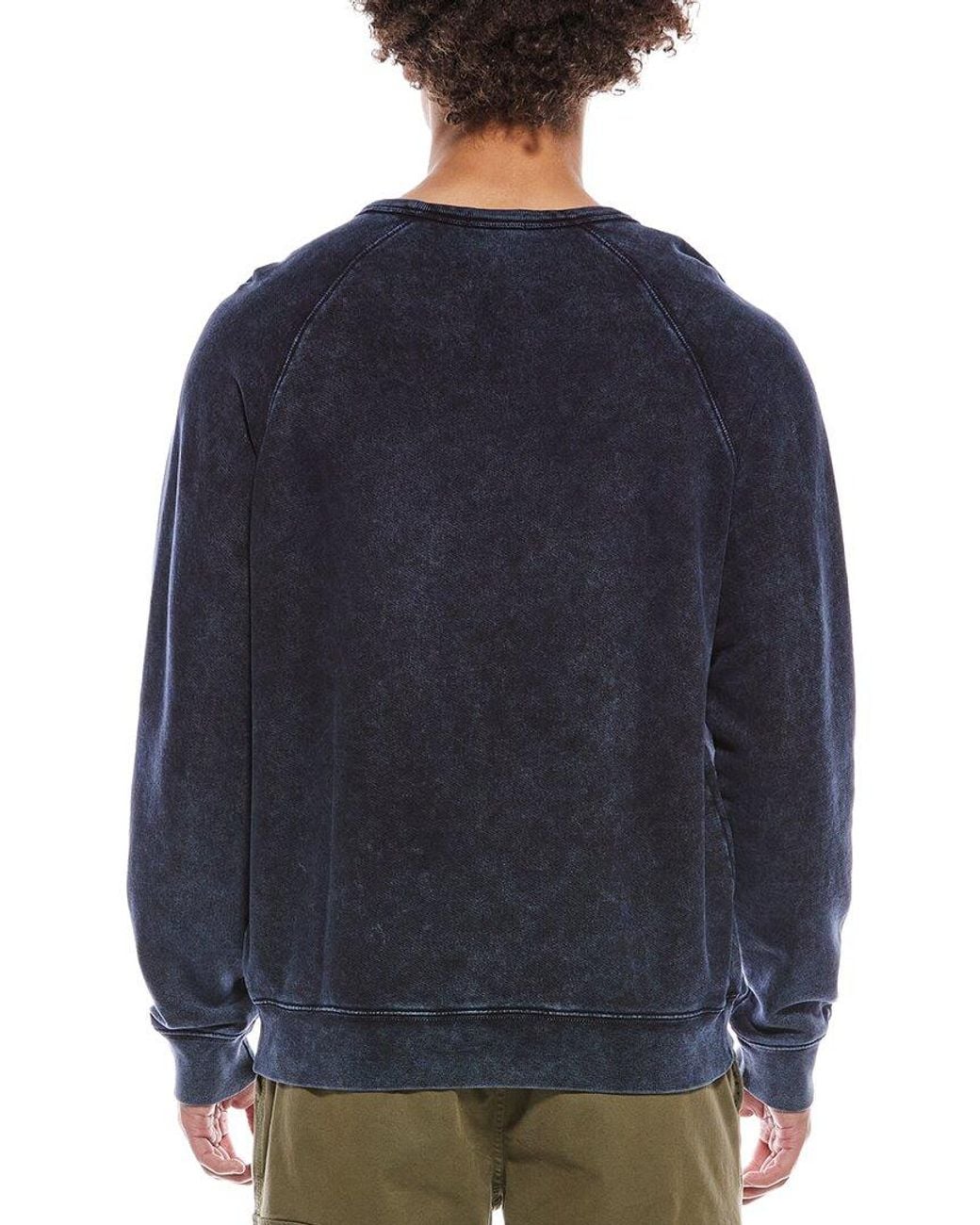 ATM Blue French Terry Pigment Wash Sweatshirt for men