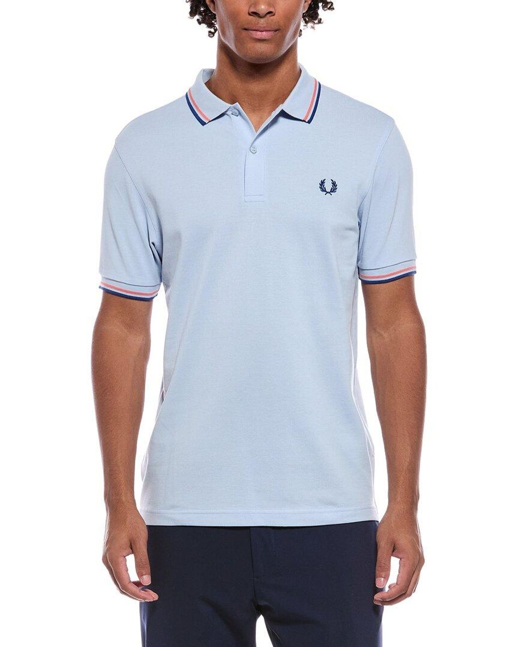 Fred Perry Blue Woven Polo for men