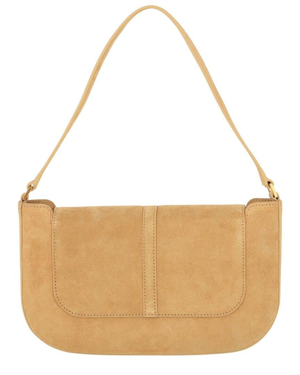 By Far Brown Miranda Suede Leather Shoulder Bag
