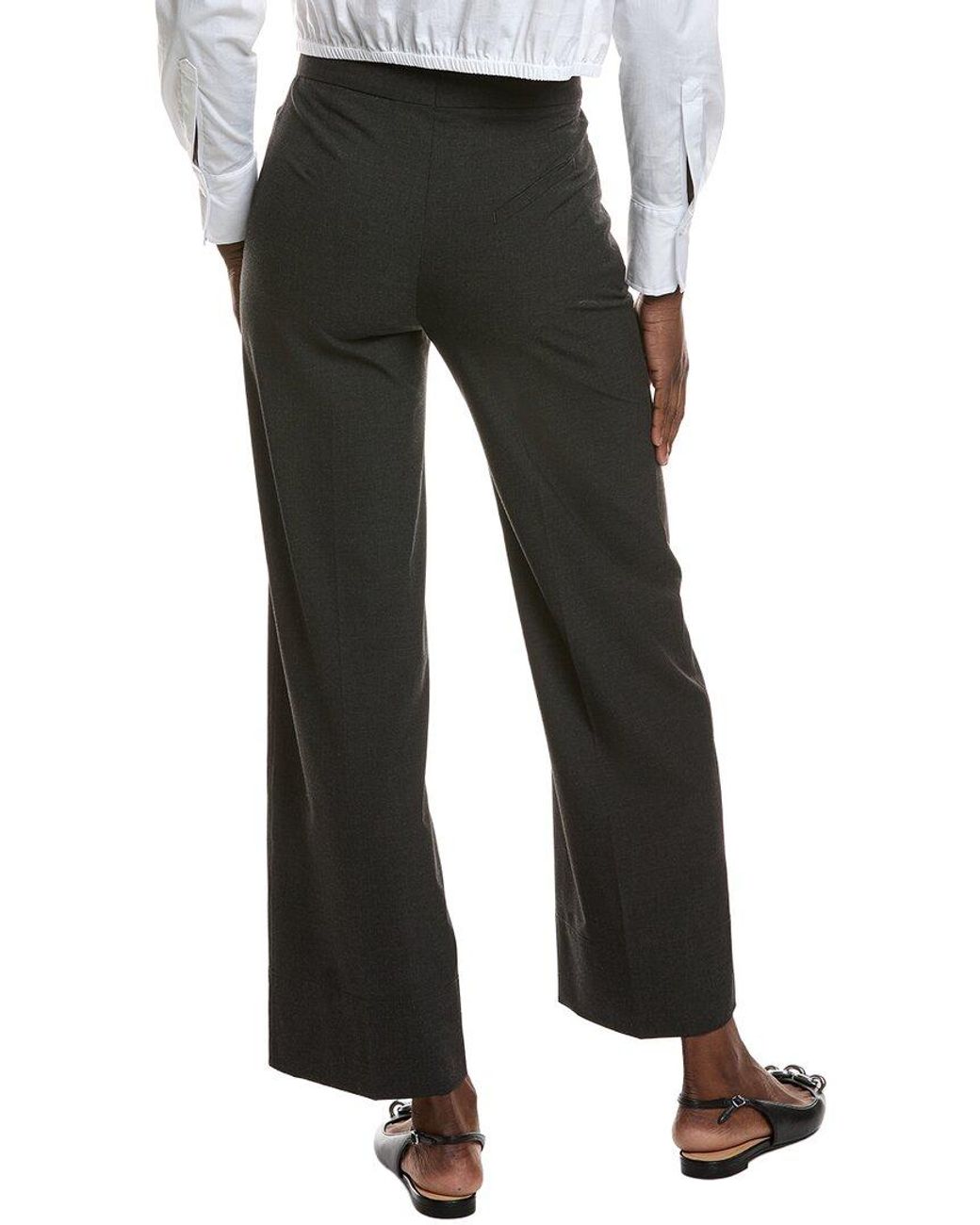 Ganni Black Drapey Melange Mid Waist Pant