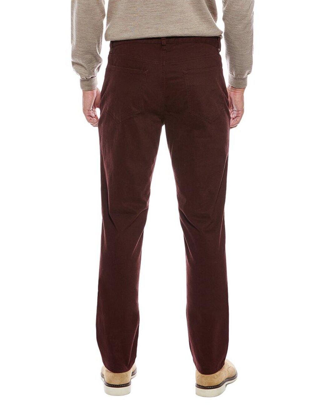 Vince Red Peached Henry Pant for men