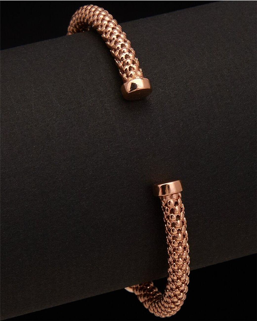 Meshmerise Black 18k Over Silver 0.18 Ct. Tw. Diamond Bangle Bracelet