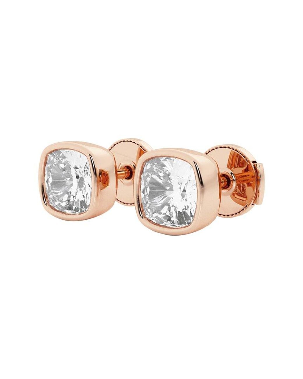 Lab Grown Diamonds Metallic 14K Rose 3.00 Ct. Tw. Lab-Grown Diamond Studs