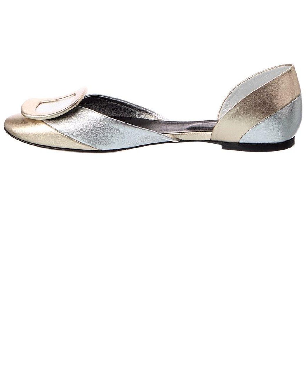 Roger Vivier White Leather Ballet Flat