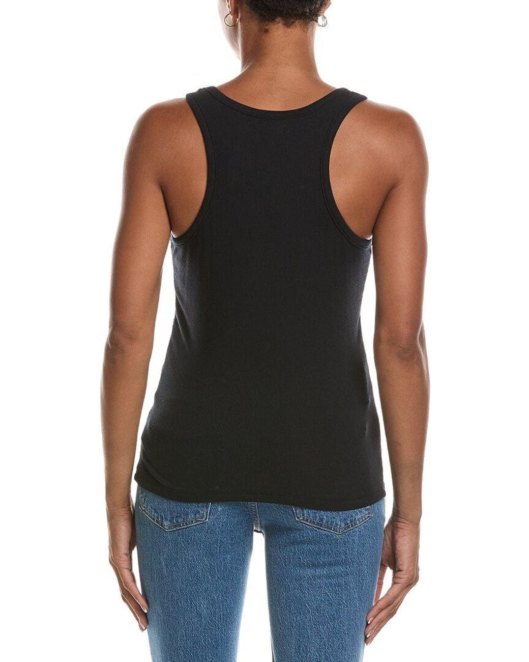 L'Agence Black Nia Racerback Tank Top