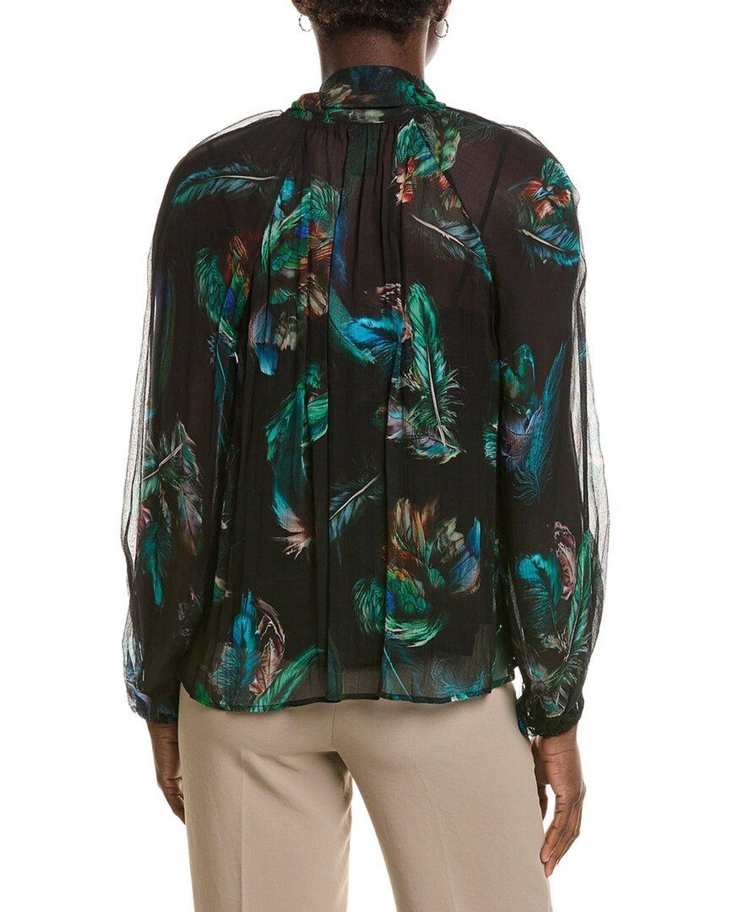 Marc Cain Green Printed Blouse