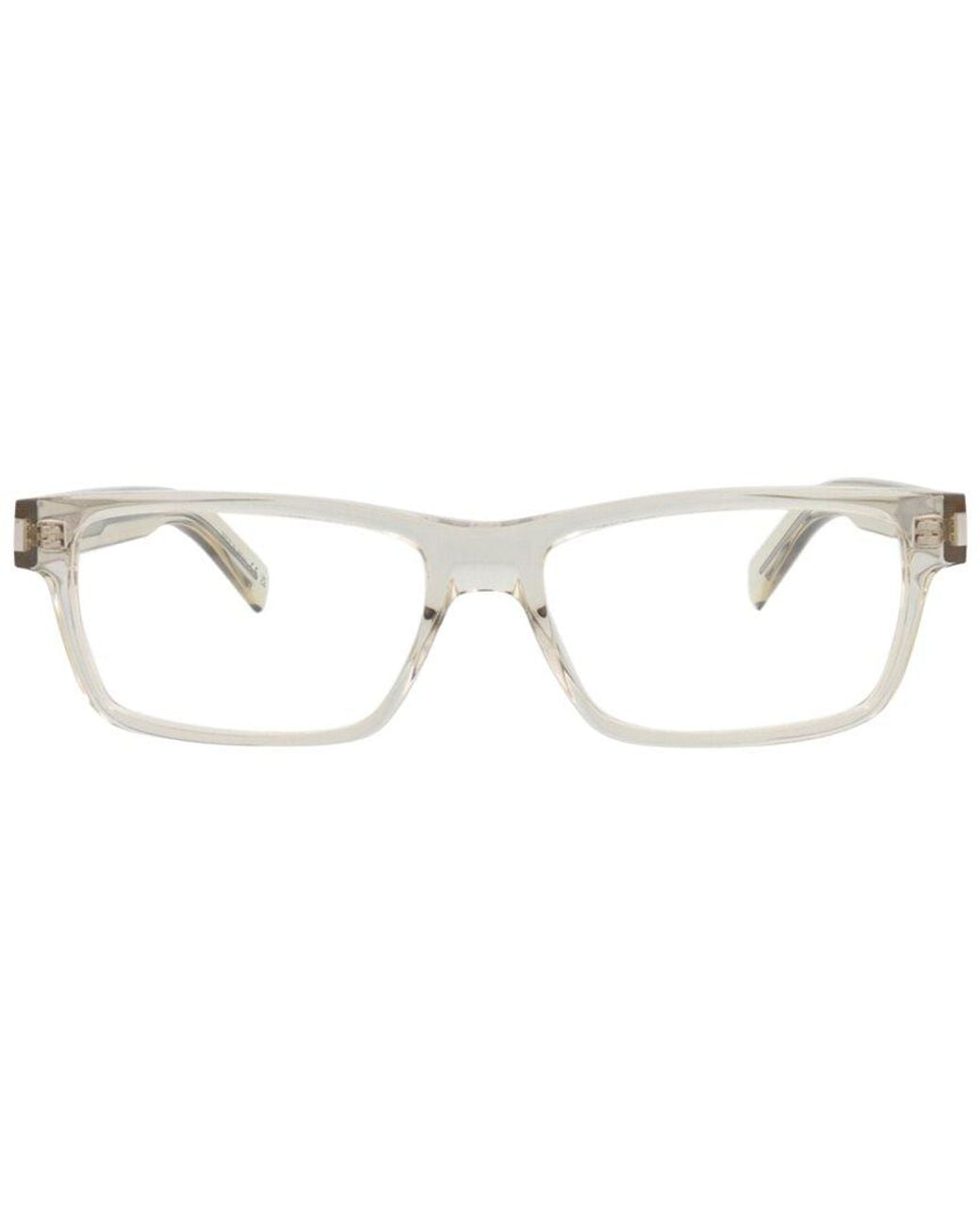 Saint Laurent White 56Mm Optical Frames for men