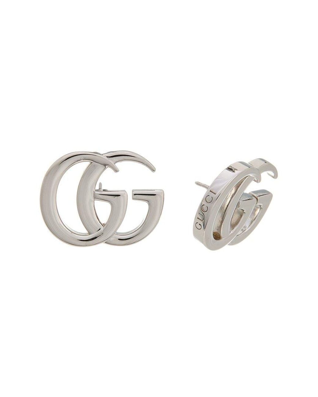 Gucci Metallic Gg Marmont Stud Earrings
