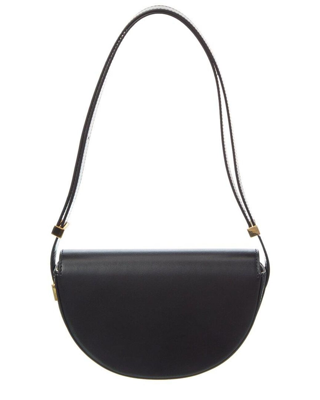 Patou Black Leather Shoulder Bag