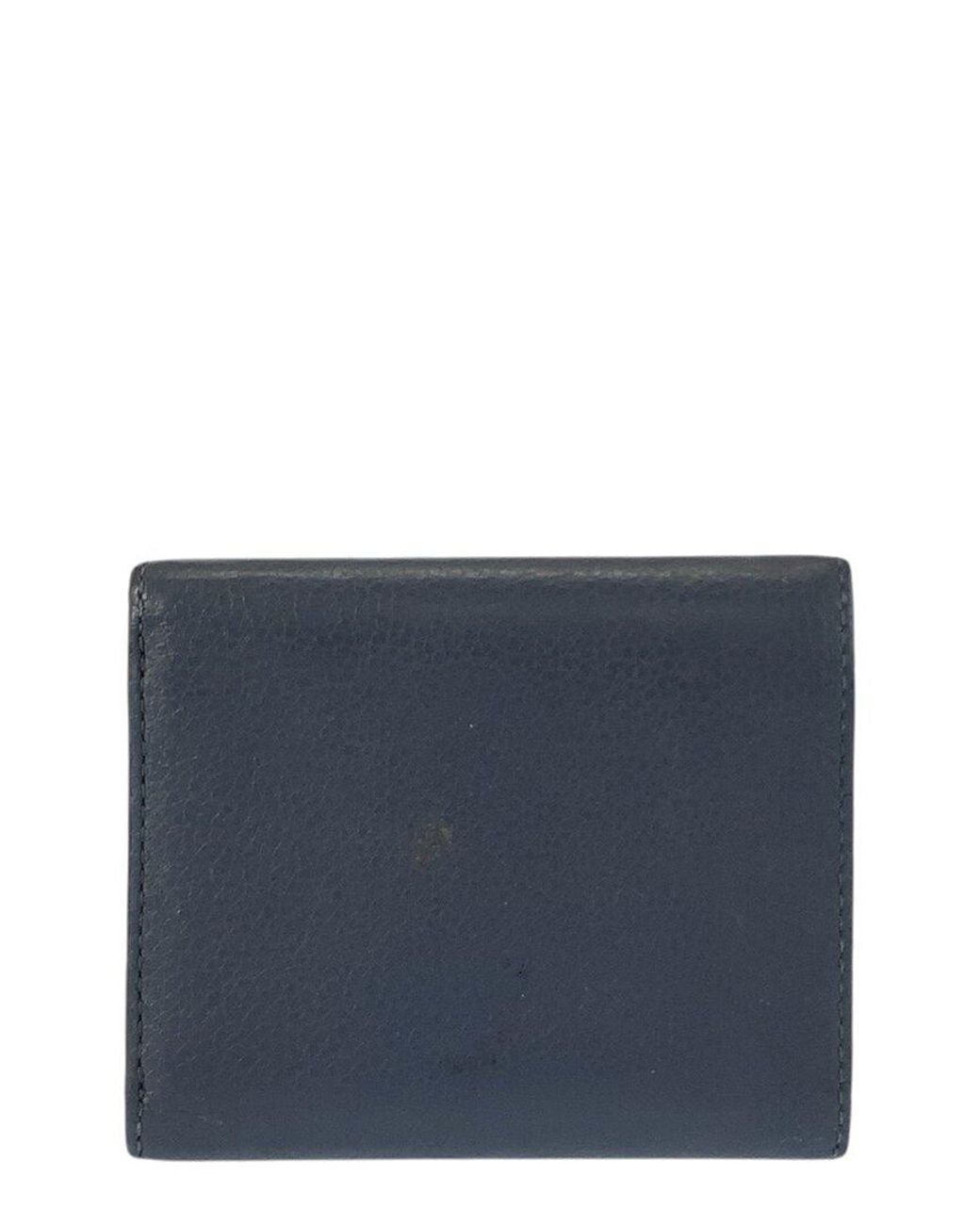 Loewe Blue Calfskin Trifold Wallet (authentic Pre-loved)
