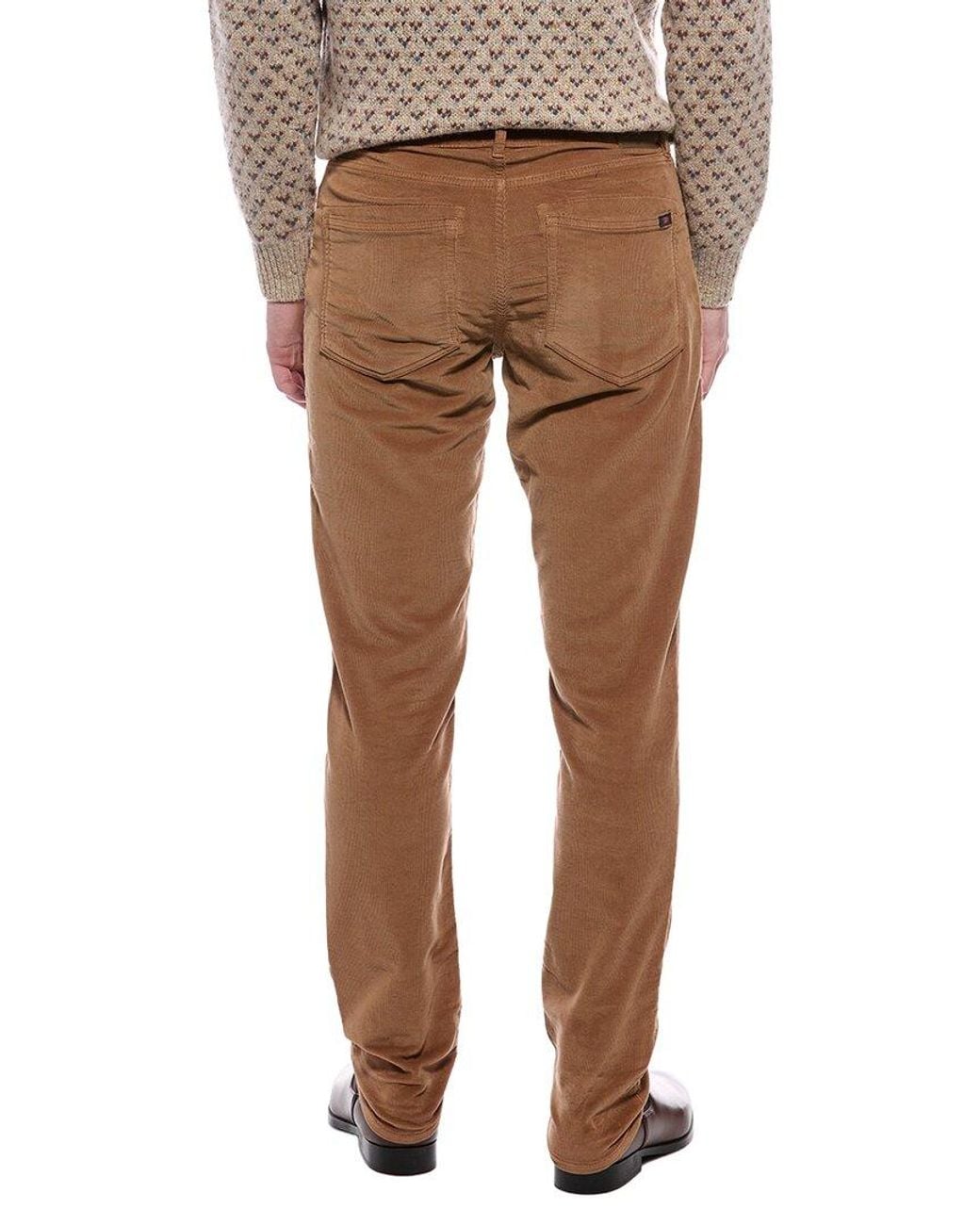 Faherty Brand Brown Stretch Corduroy Trouser for men