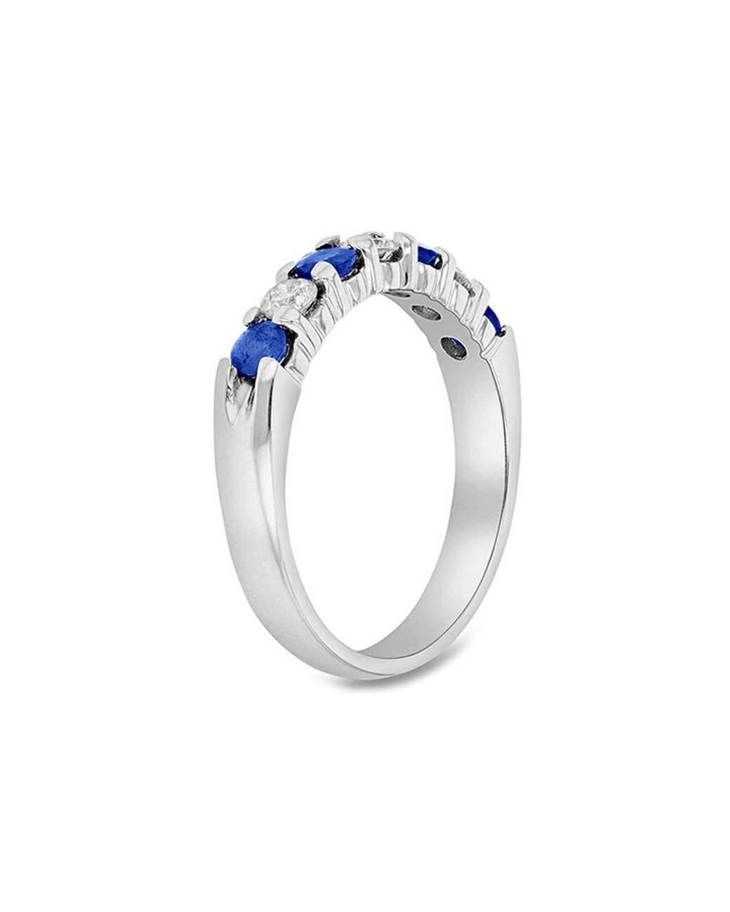 Diana M Blue Fine Jewelry 14k 0.78 Ct. Tw. Diamond & Sapphire Ring
