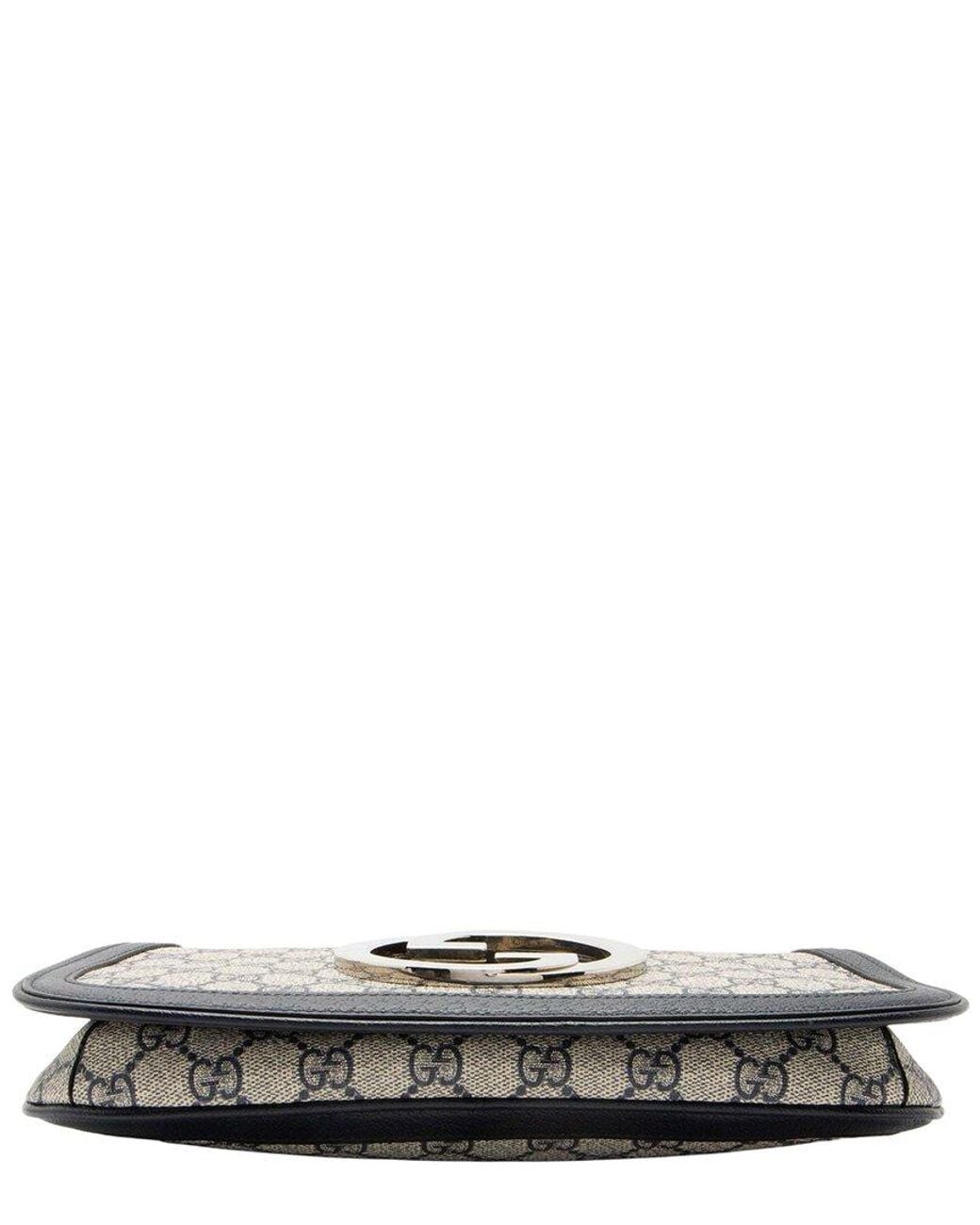 Gucci Gray GG Supreme Blondie Small Shoulder Bag (authentic Pre-loved)