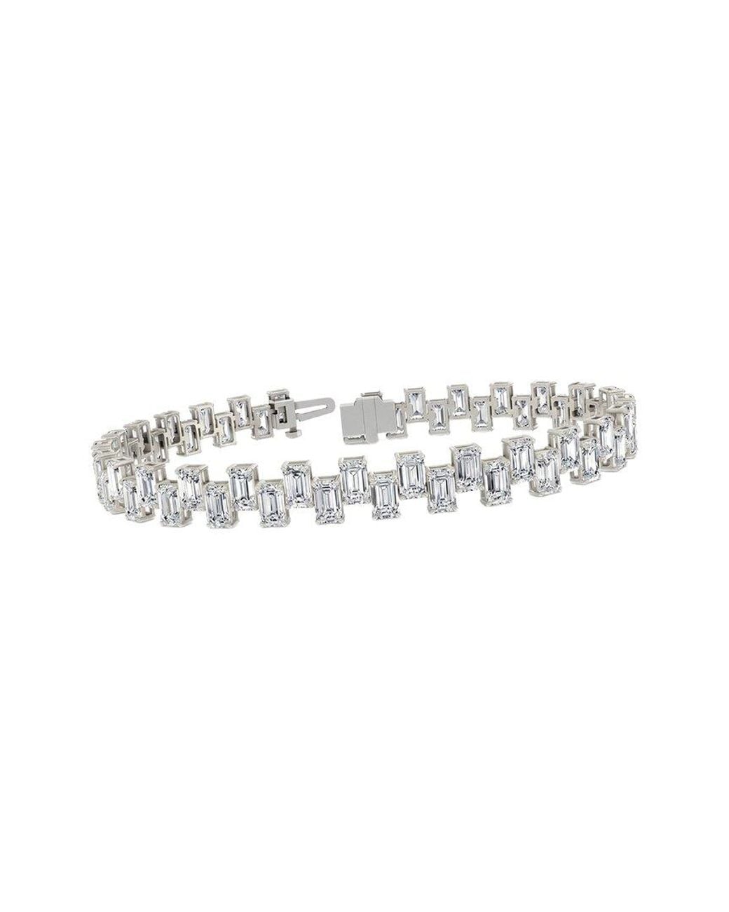 Lab Grown Diamonds White 14K 16.24 Ct. Tw. Lab-Grown Diamond Tennis Bracelet
