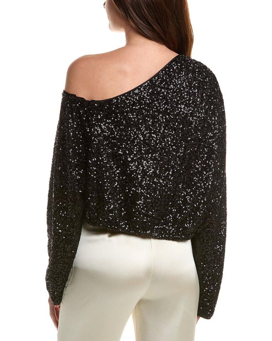 Diane von Furstenberg Black Bell-Sleeve Sweater