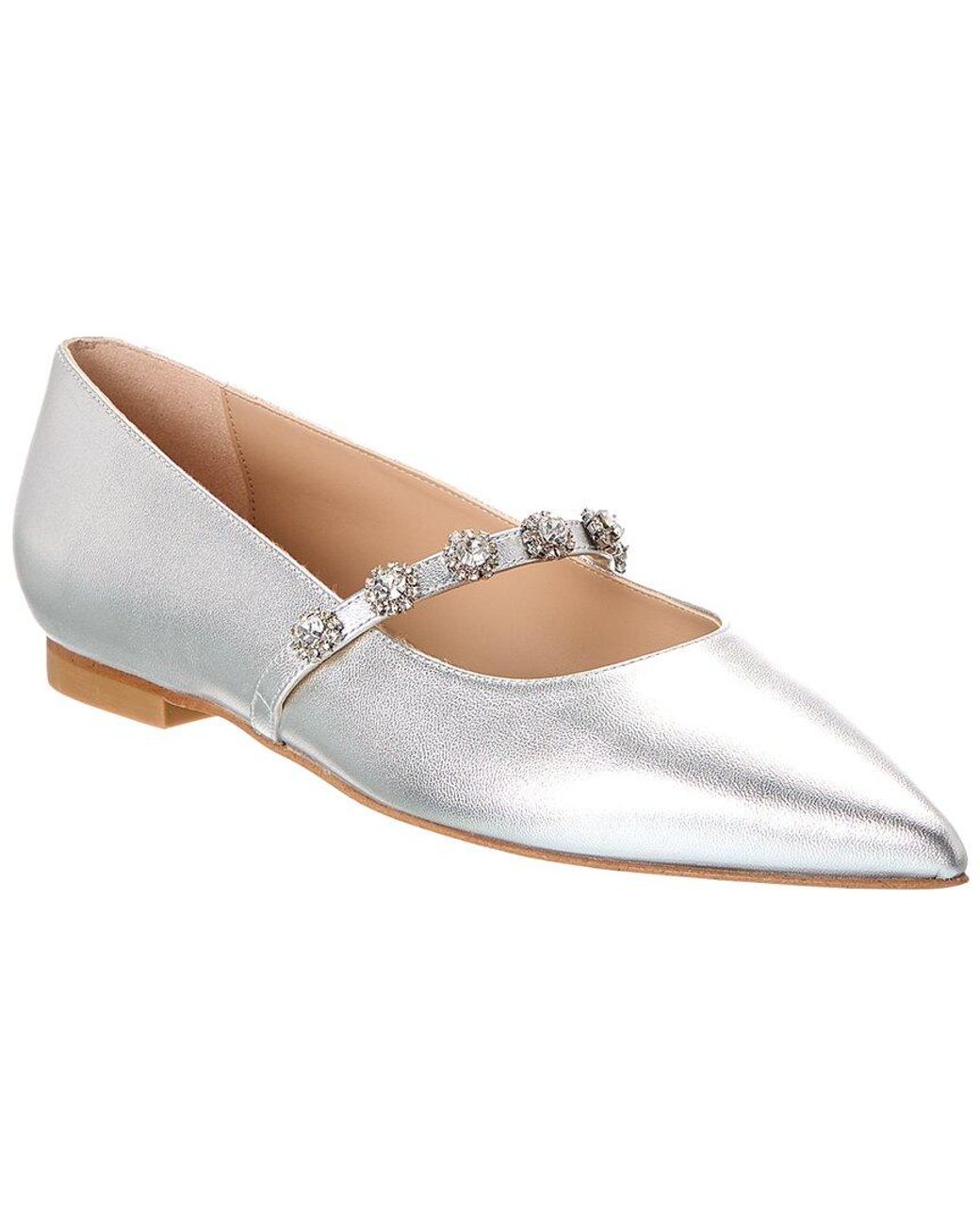 Stuart Weitzman White Justina Leather Mary Jane