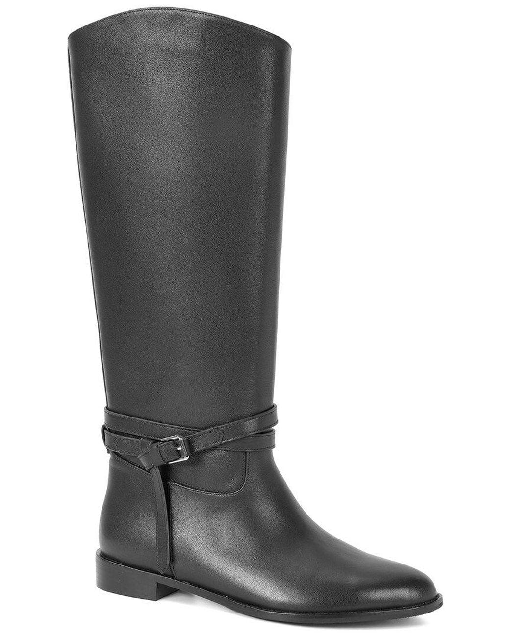Tiffany & Fred Paris Gray Leather Riding Boot