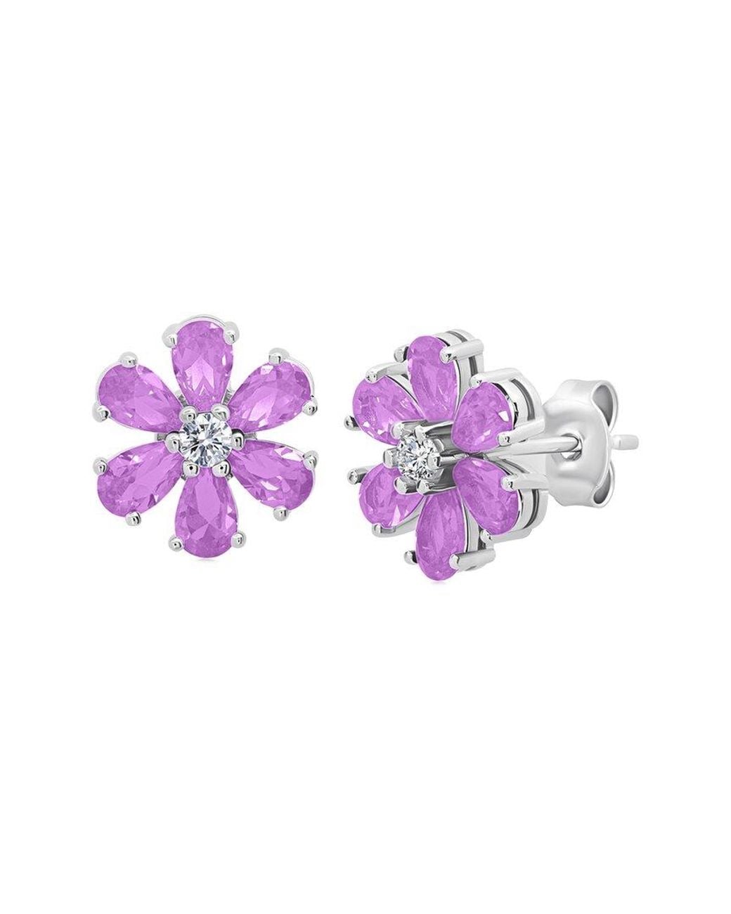 MaxColor Purple 1.20 Ct. Tw. Amethyst Stud Earrings