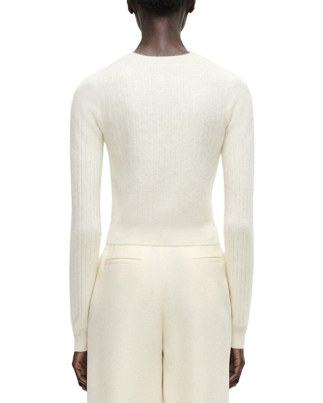 Adam Lippes White Cruz 100% Cashmere Cardigan