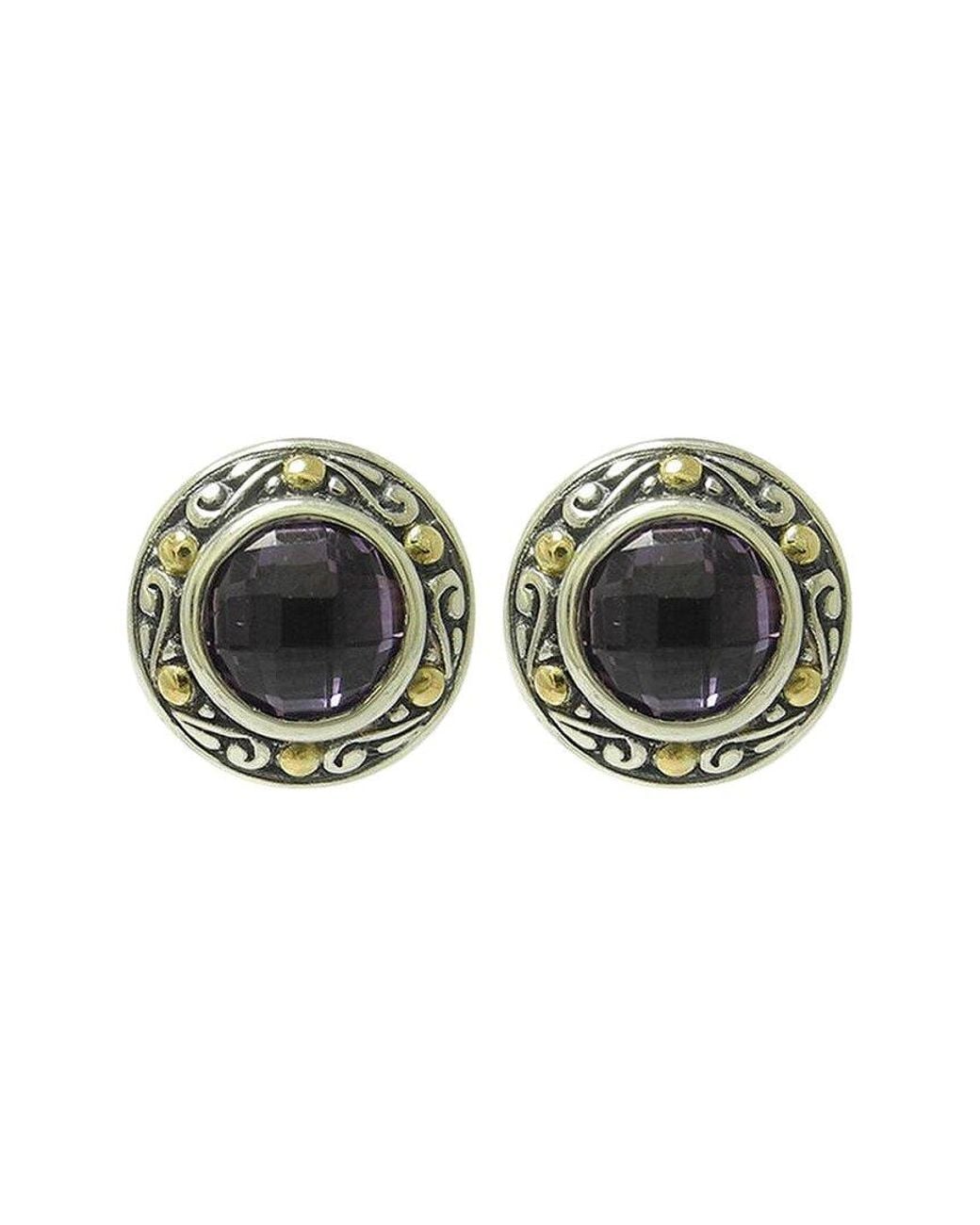 Samuel B. Multicolor 18K 1.50 Ct. Tw. Amethyst Earrings