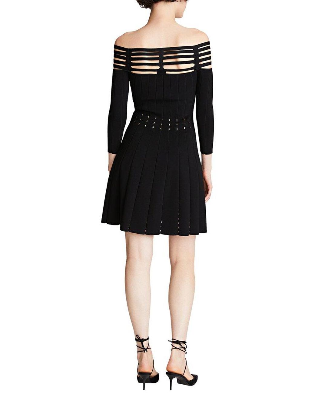 Halston Heritage Black Heather Dress