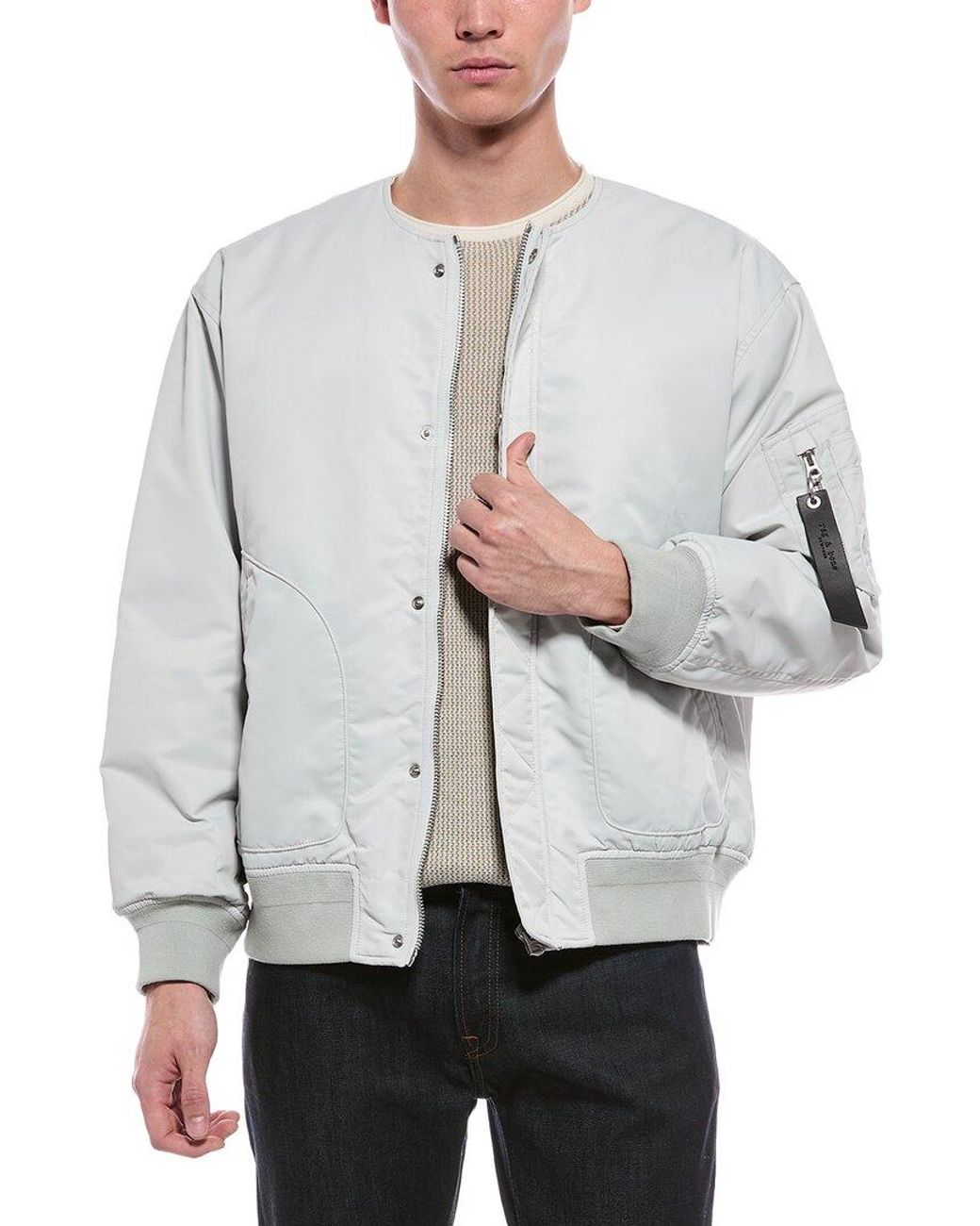 Rag & Bone Gray Modified Manston Bomber Jacket for men