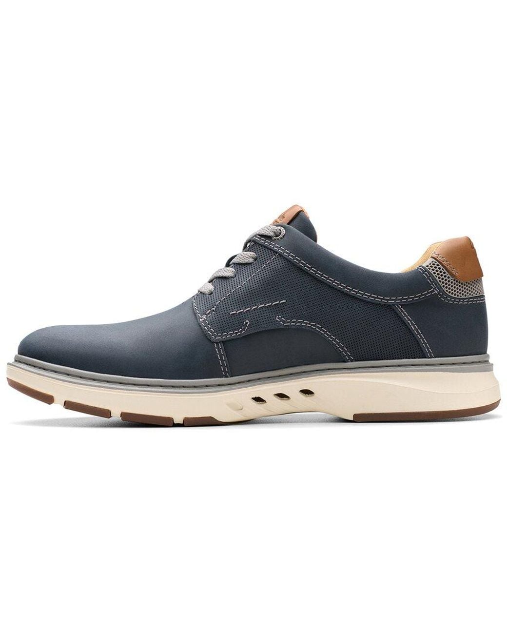 Clarks Blue Un Briley Pace Leather Oxford for men