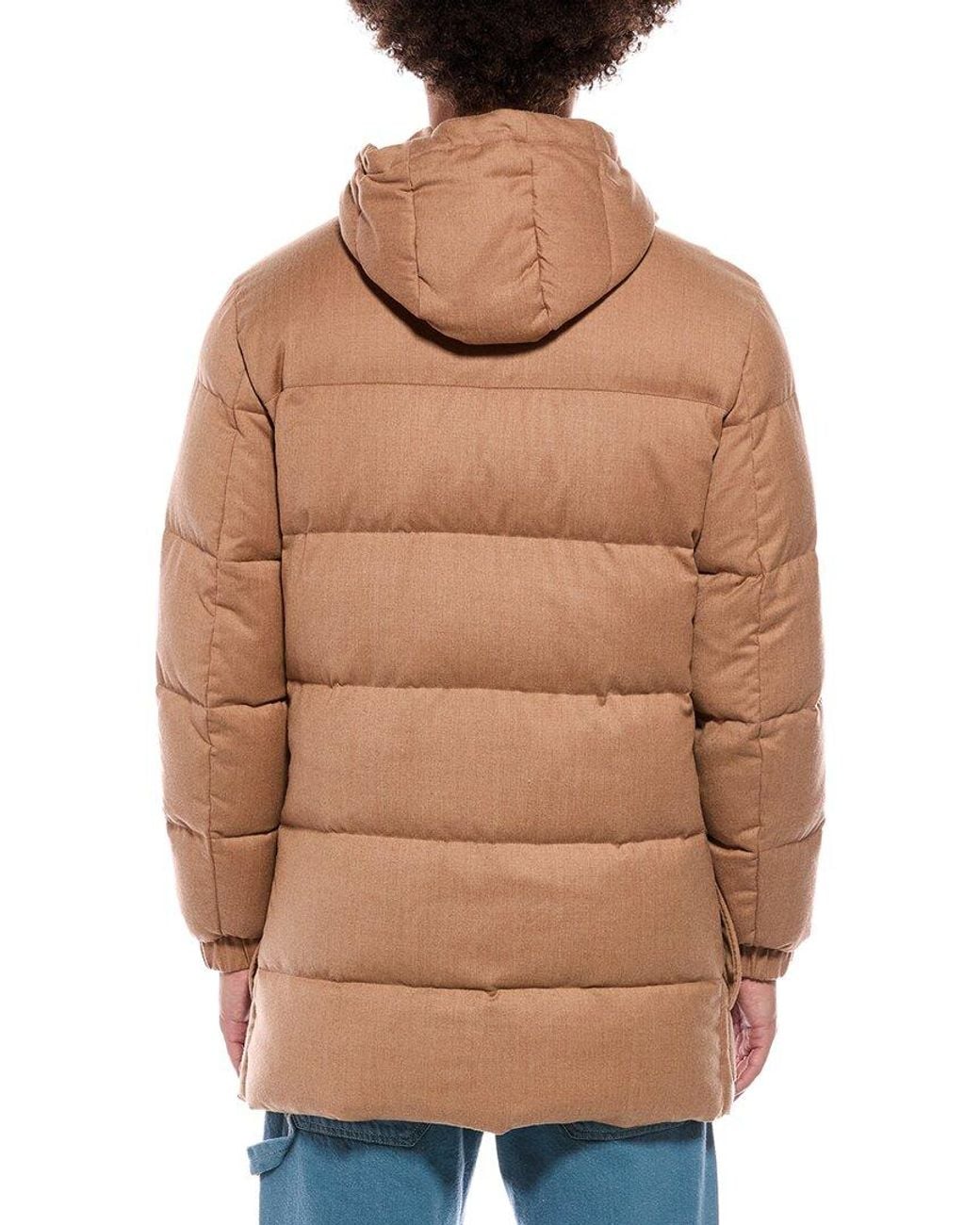 Eleventy Brown Wool & Silk-Blend Parka for men