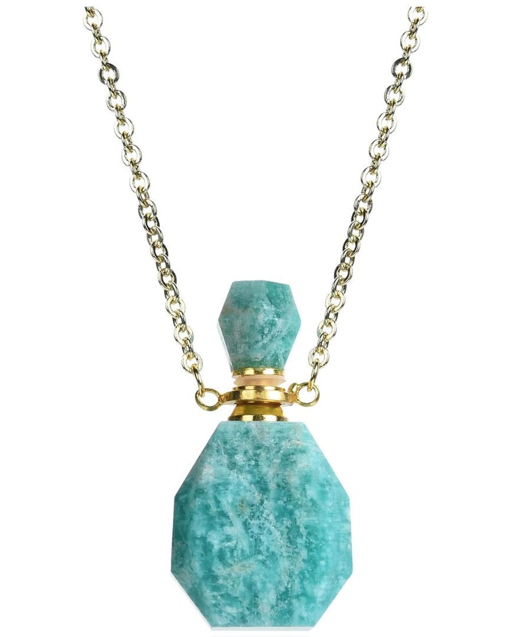 Eye Candy LA Blue Amazonite Aromatherapy Bottle Necklace