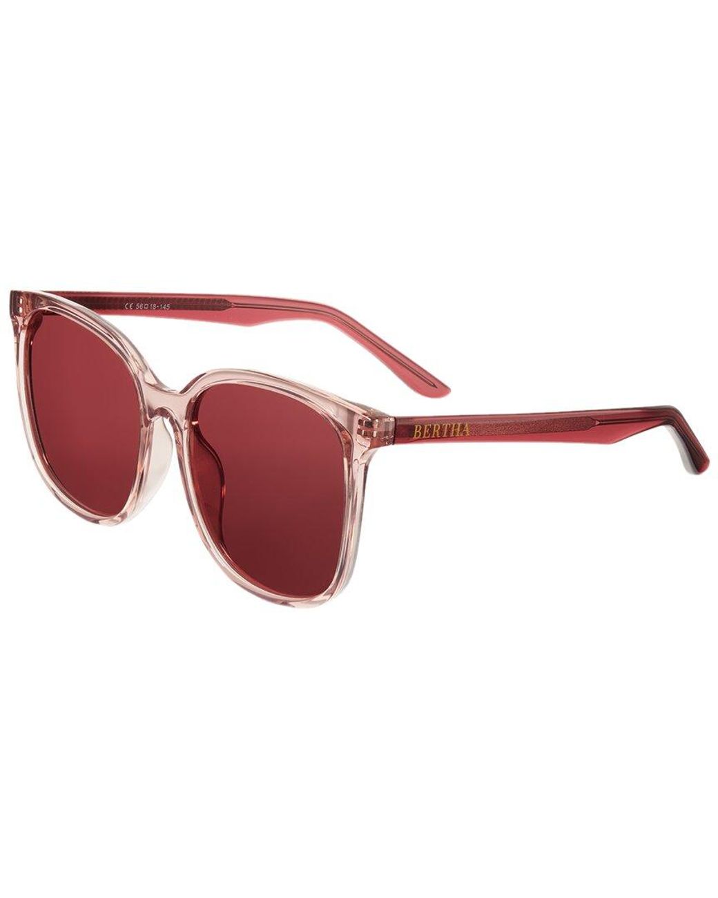 Bertha Brsbr050c3 55mm Polarized Sunglasses in Red | Lyst